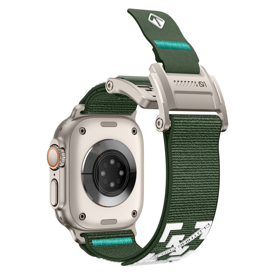 #Color_Green Band-Silver Buckle