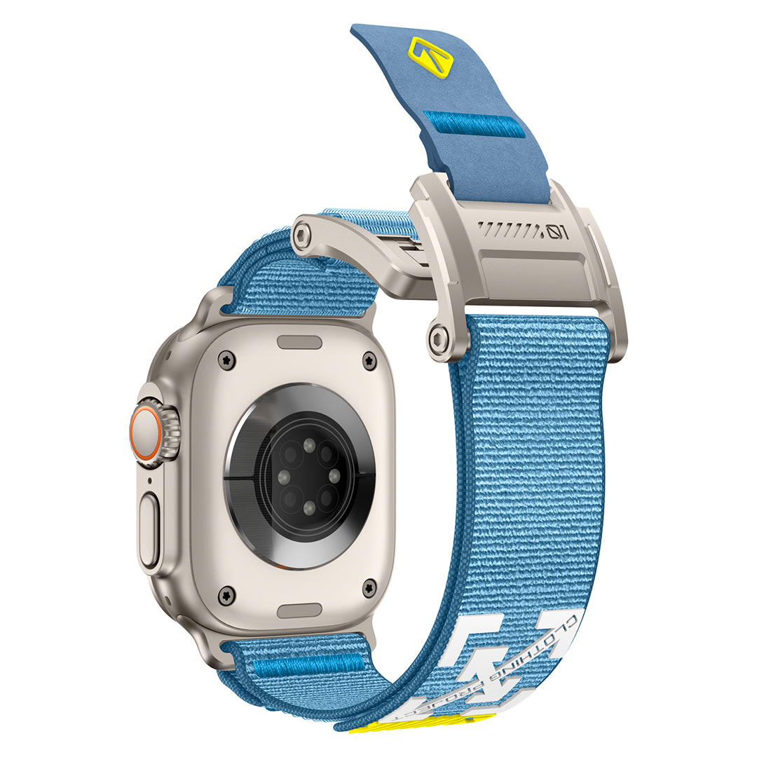 #Color_Blue Band-Silver Buckle