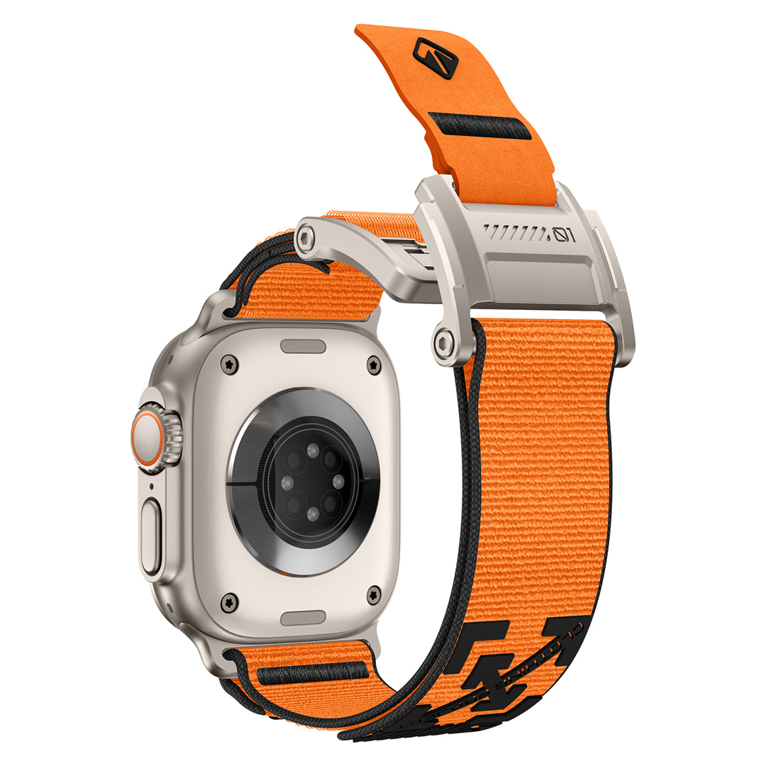 #Color_Orange Band-Silver Buckle