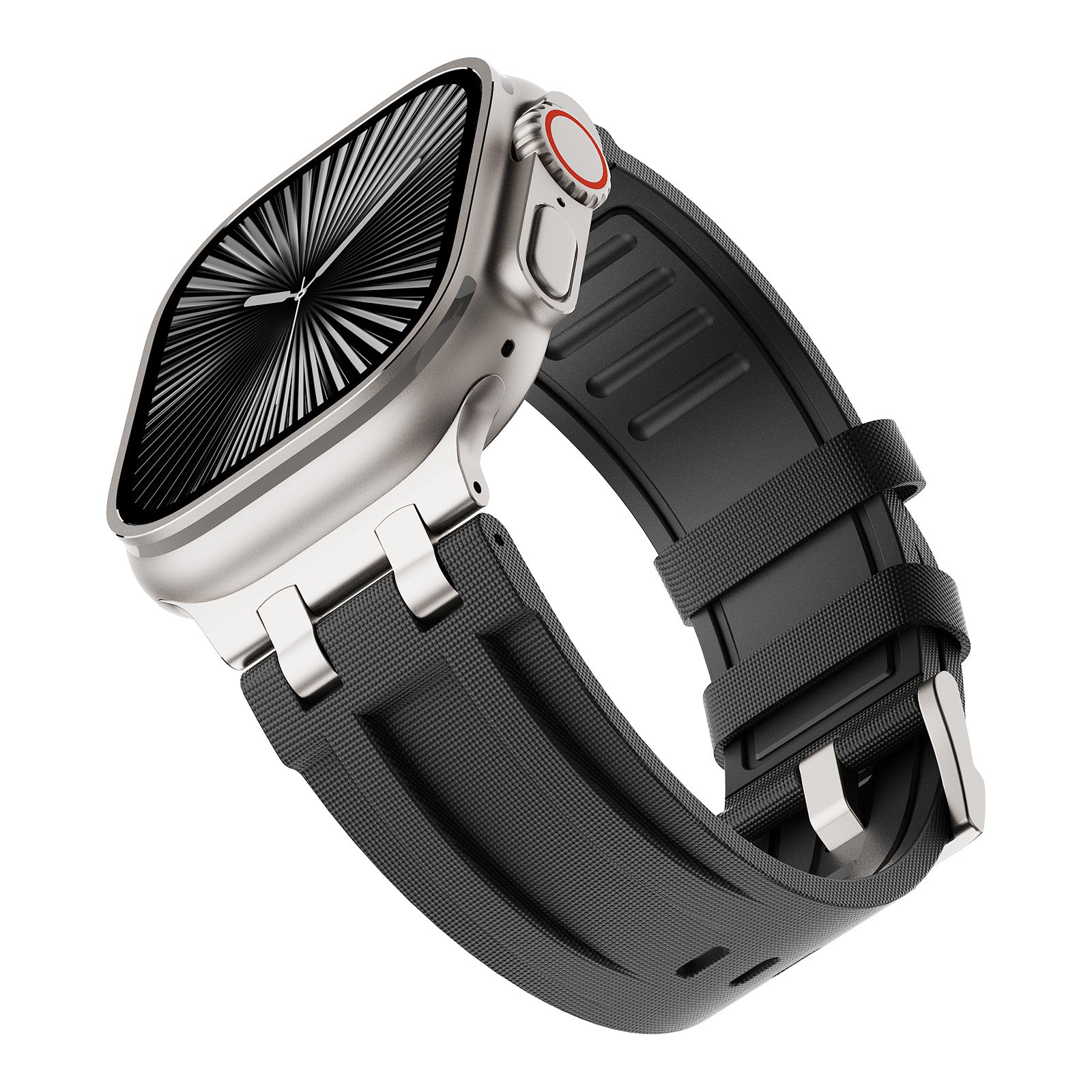 #Color_Titanium Adapter-Black Band