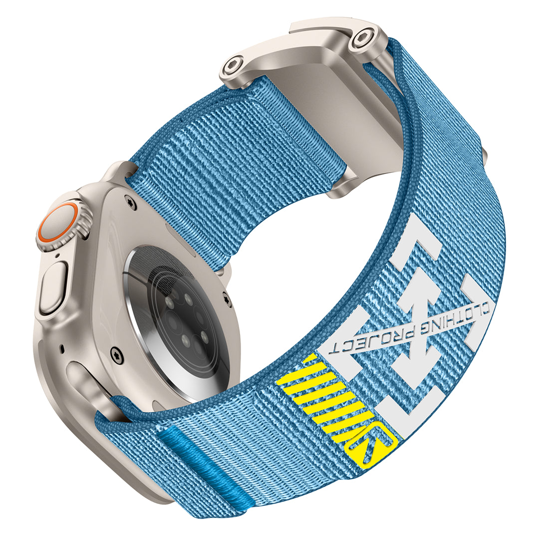 #Color_Blue Band-Silver Buckle