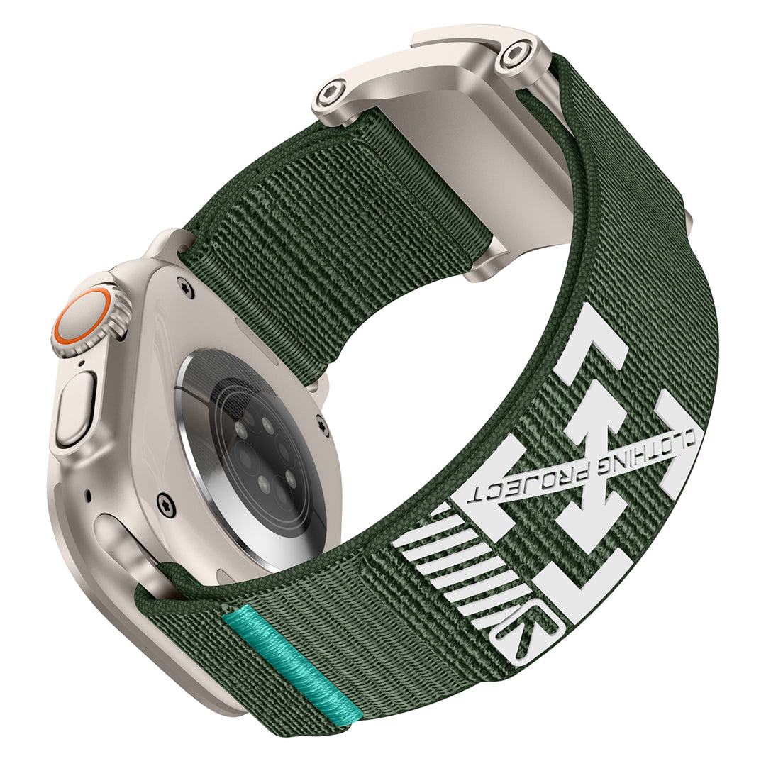 #Color_Green Band-Silver Buckle