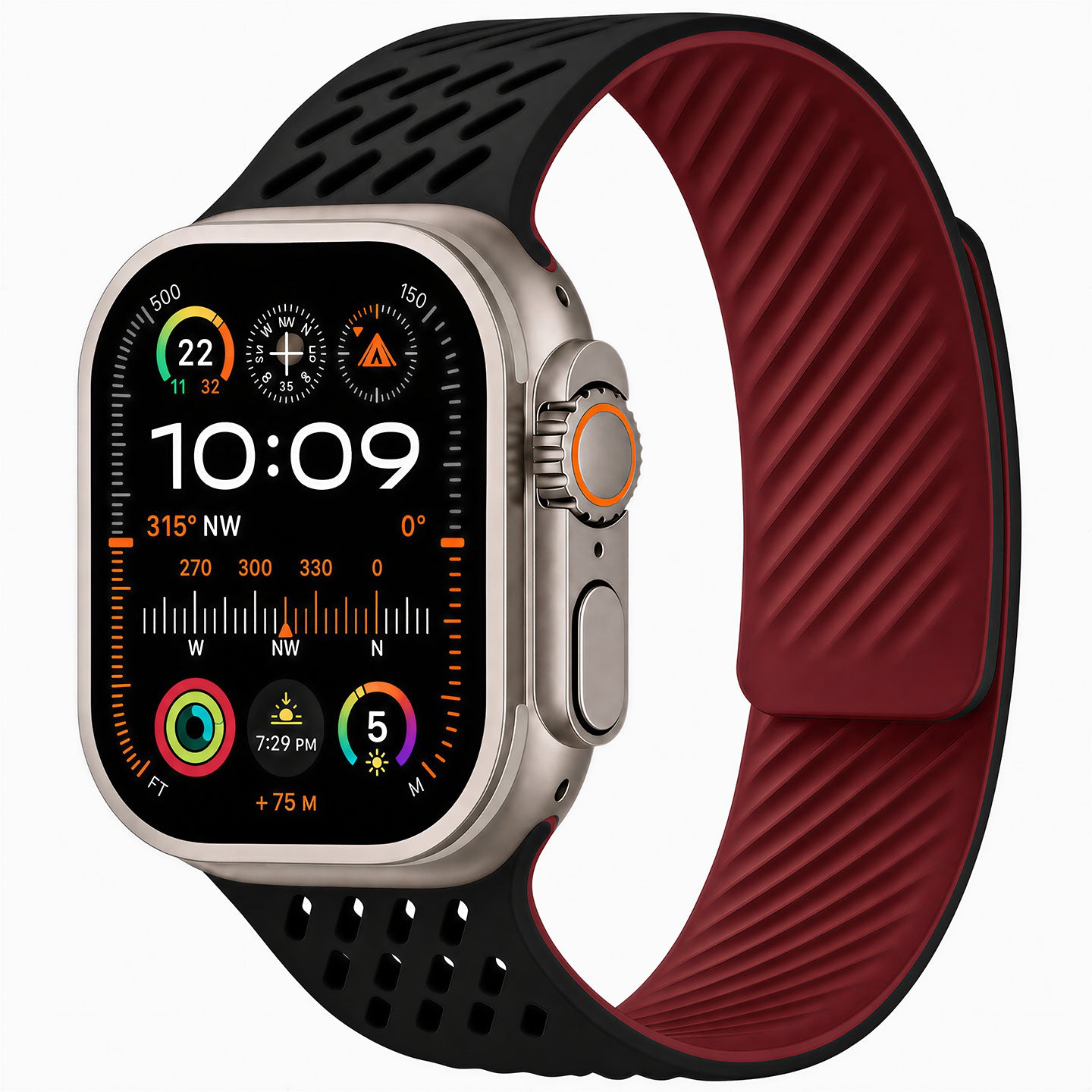 Breathable Silicone Magnetic Band For Apple Watch