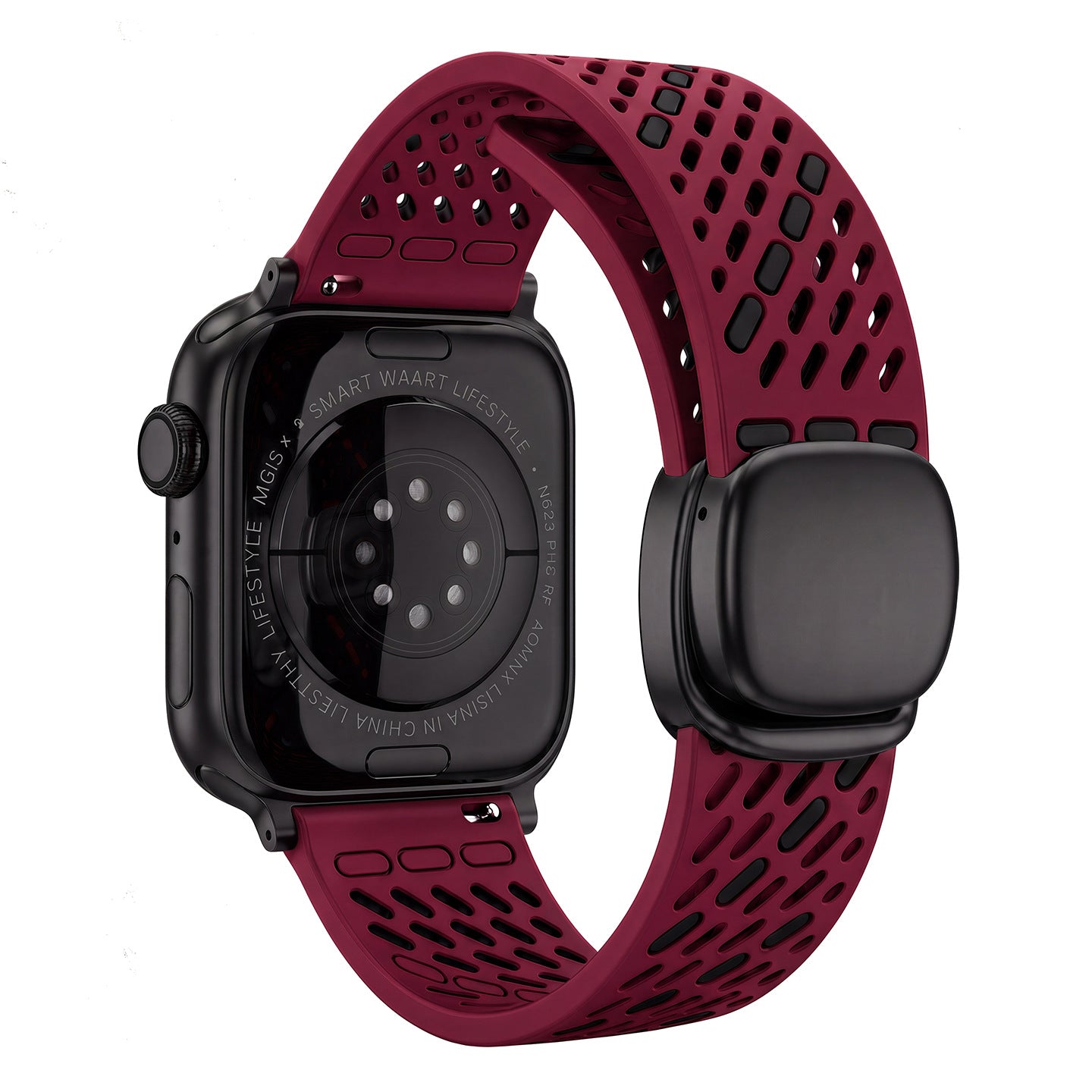 Breathable Silicone Magnetic Band For Apple Watch