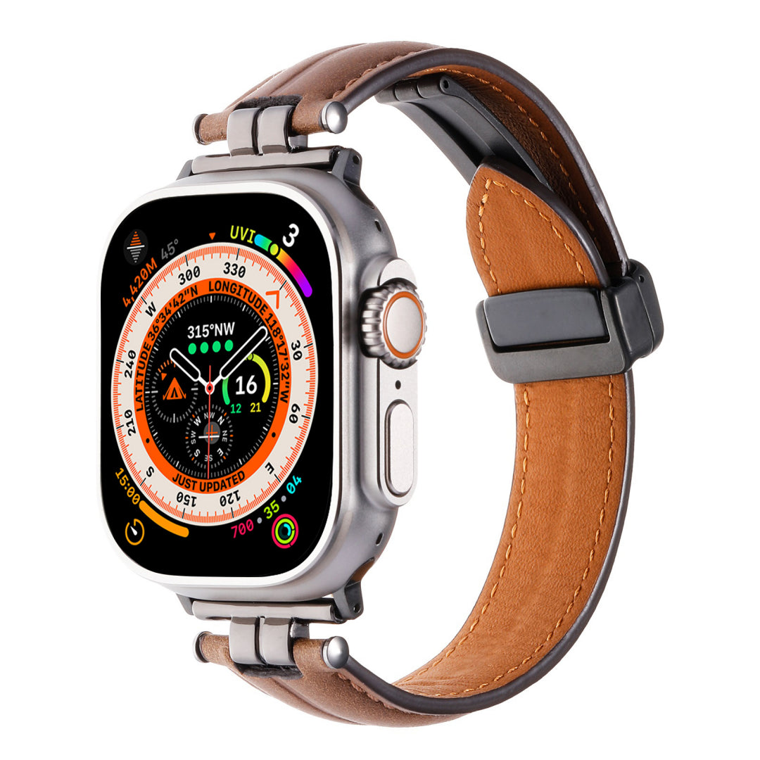 Correa de cuero magnética para Apple Watch