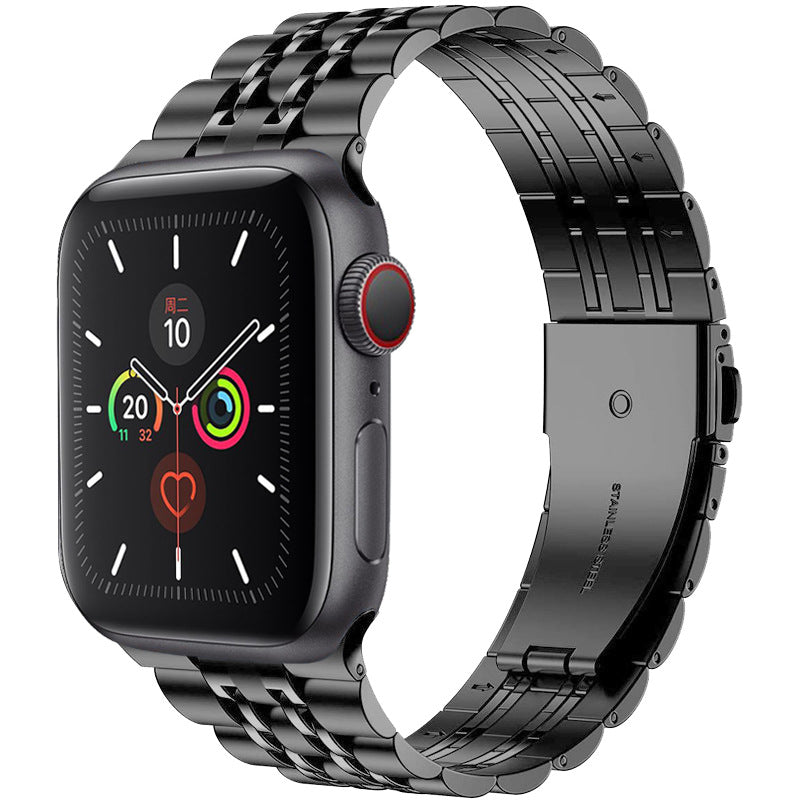 Luxury Stainless Steel Folding Buckle Band For Apple Watch