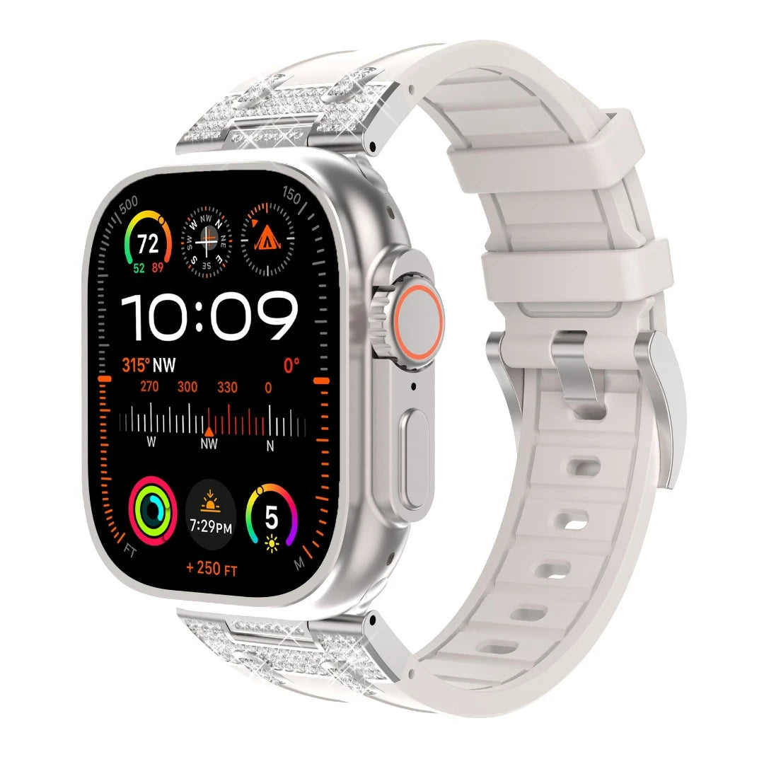 Silicone Diamond Band For Apple Watch