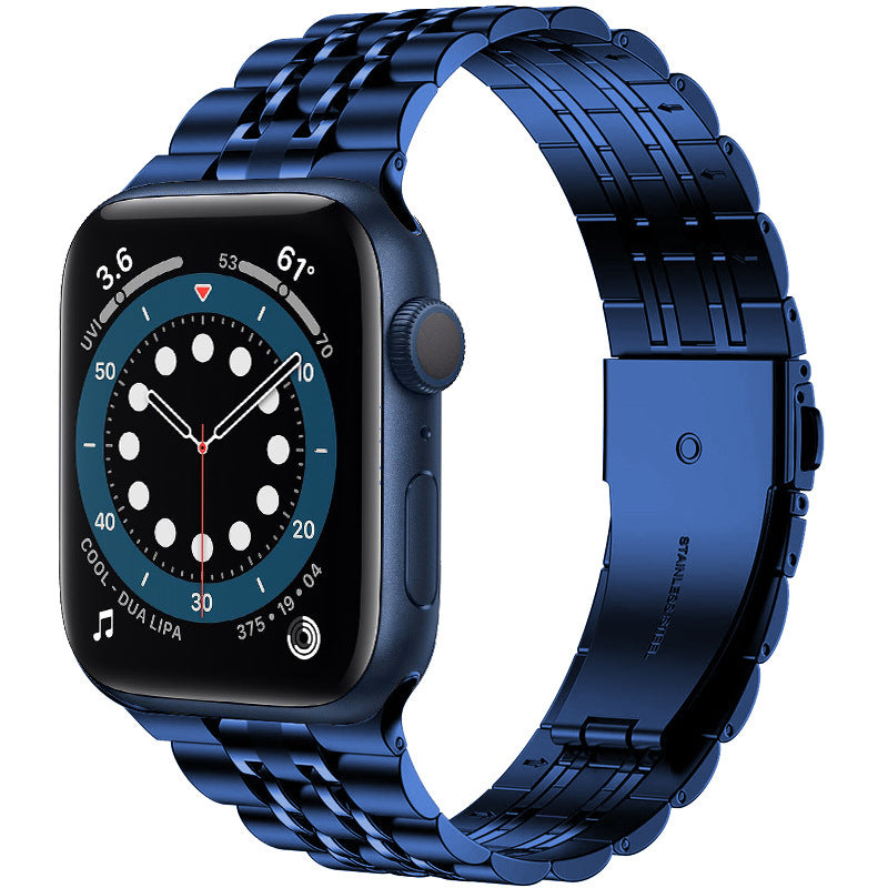 Luxury Stainless Steel Folding Buckle Band For Apple Watch