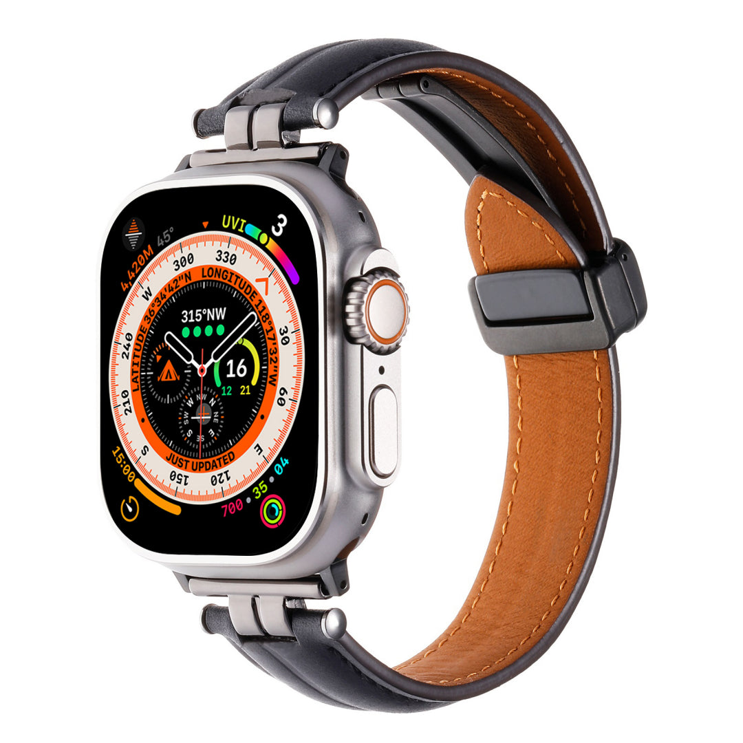 Correa de cuero magnética para Apple Watch