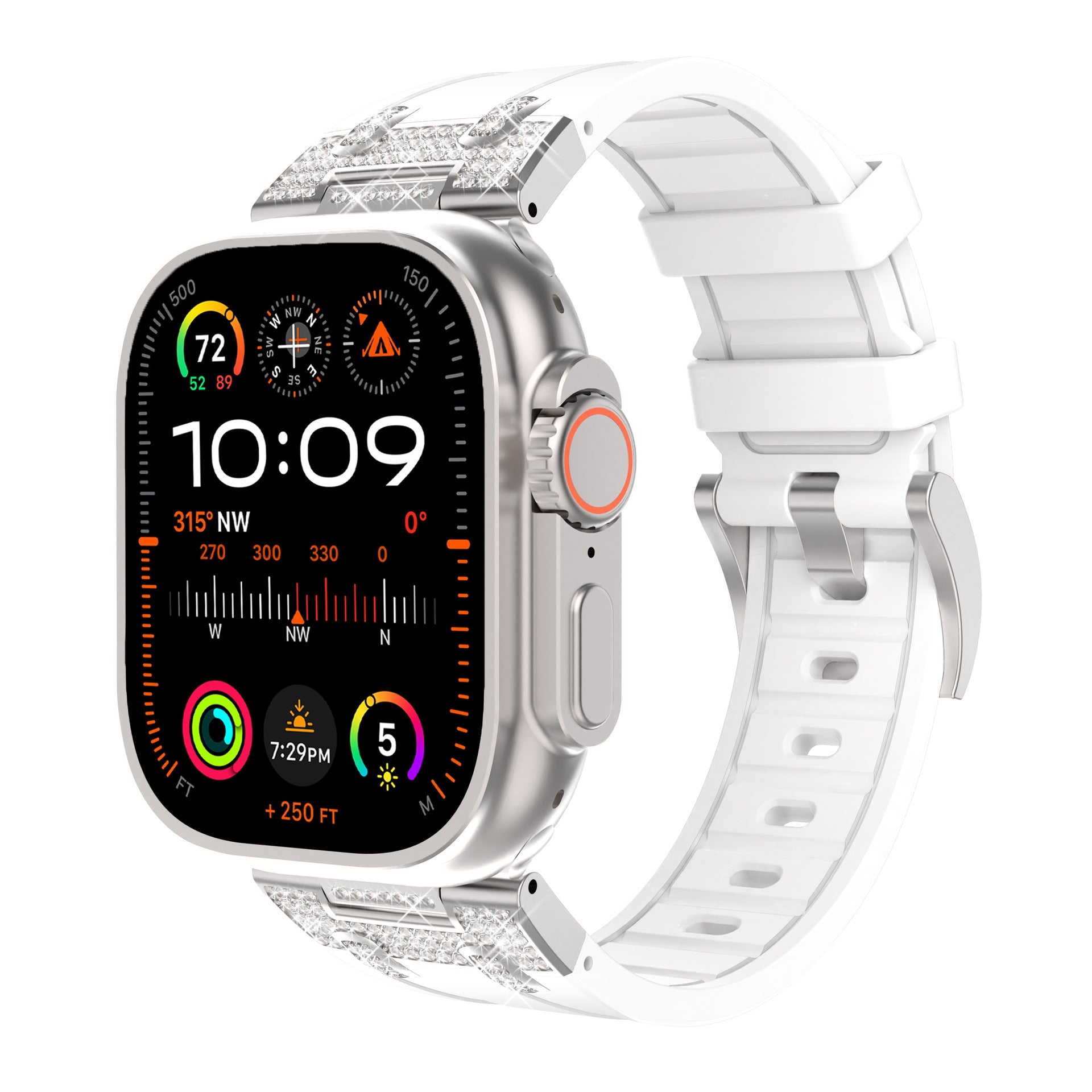 Correa de silicona con diamantes para Apple Watch