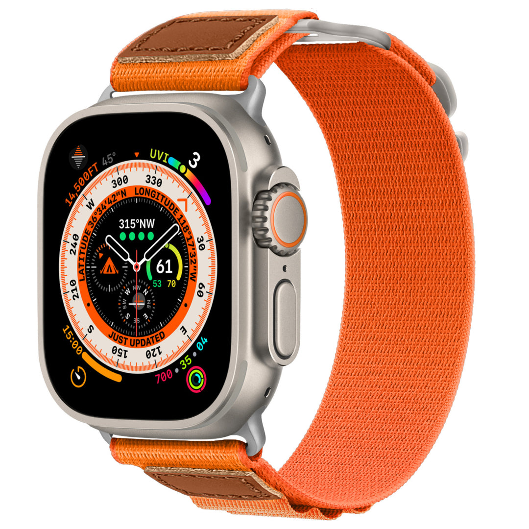 Correa de nailon tejida con parte trasera de bucle modificada para Apple Watch 