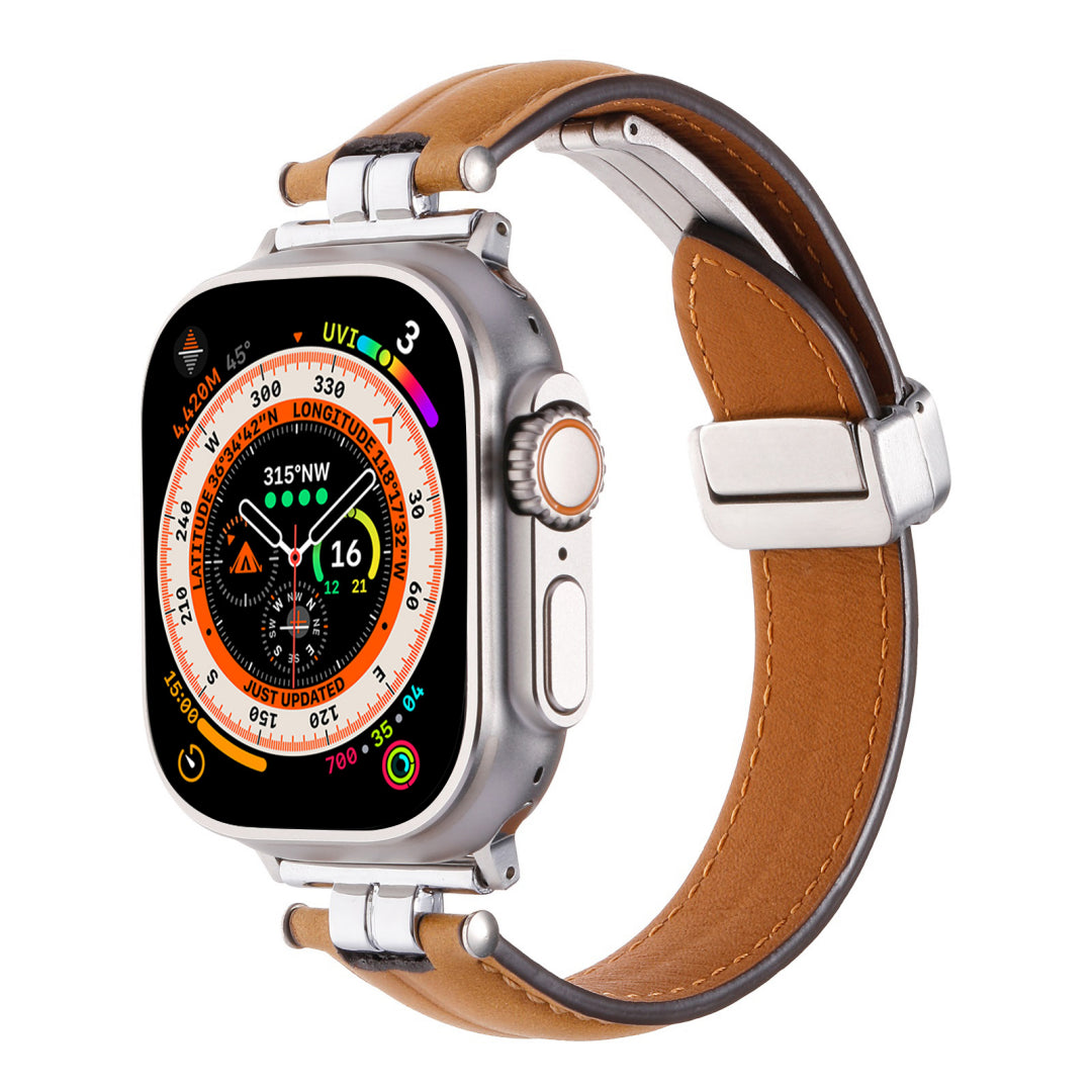 Correa de cuero magnética para Apple Watch