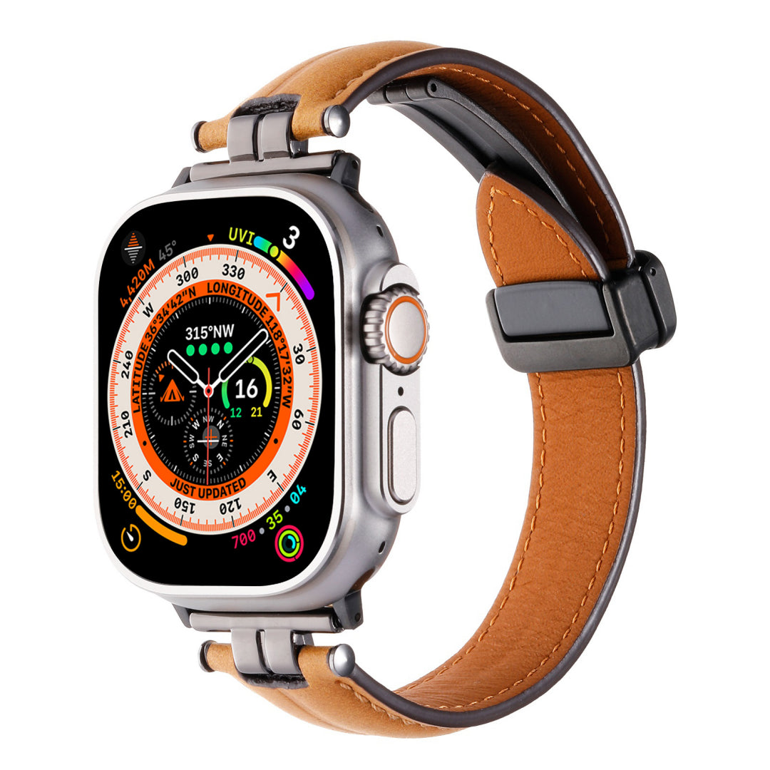 Correa de cuero magnética para Apple Watch