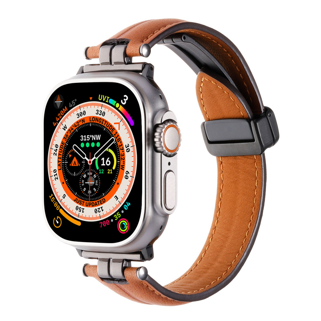 Correa de cuero magnética para Apple Watch