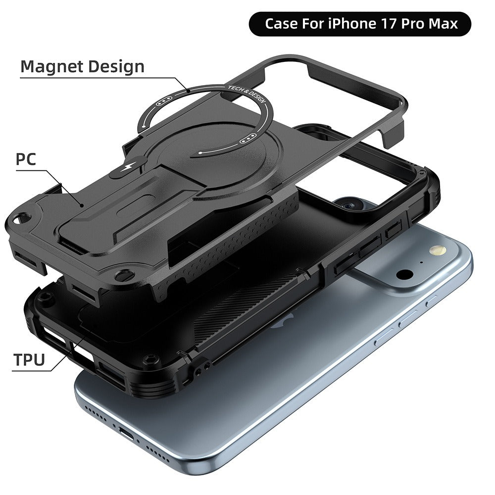 Magnetic Hidden Stand Case For iPhone