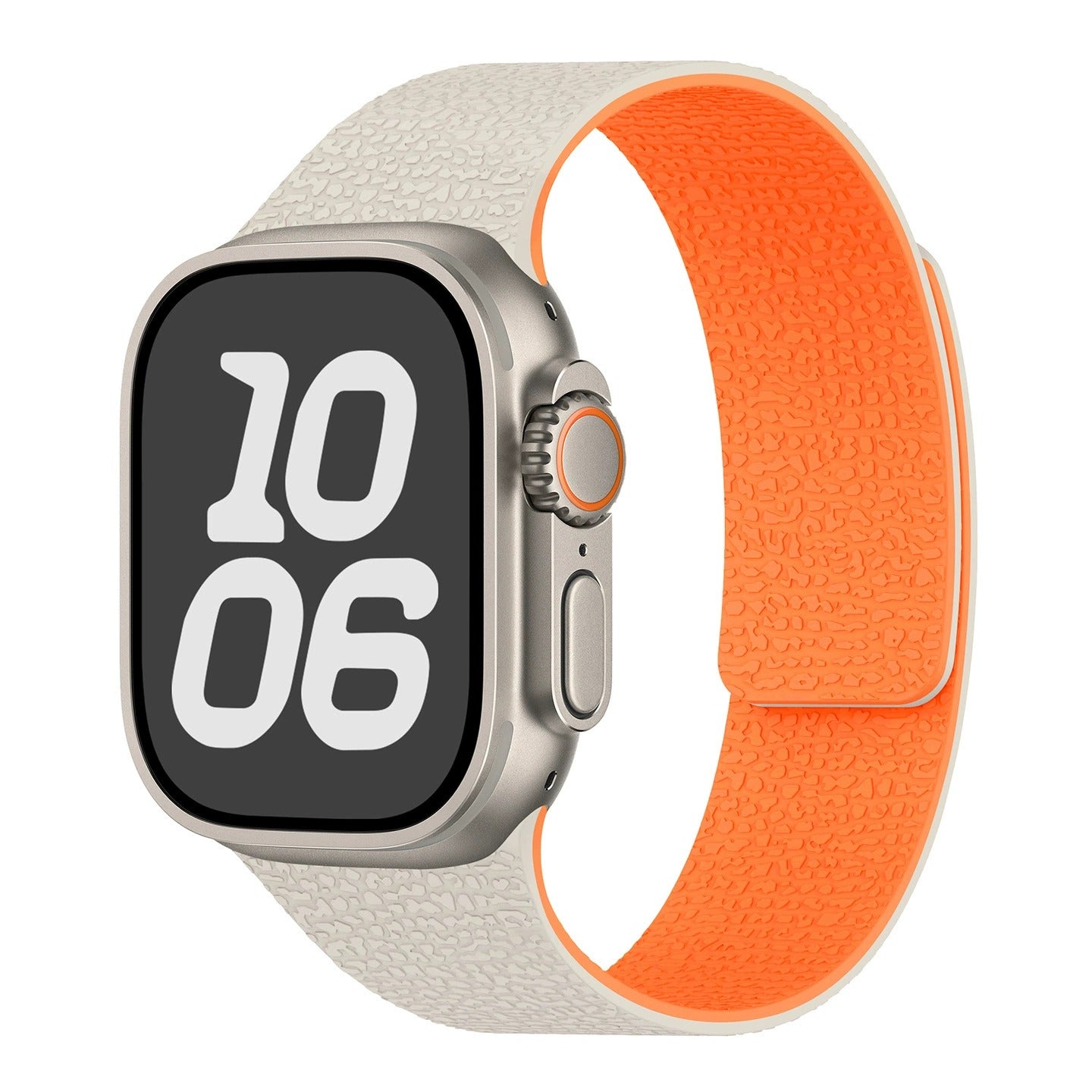 Magnetisches Lychee-Silikonarmband für Apple Watch